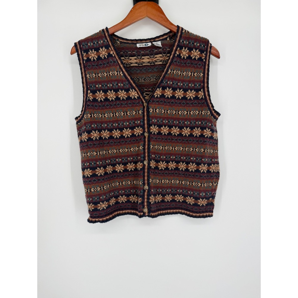 Paul Harris Design Mens Vest Large Fair Isle Nordic Heritage Dark Academia